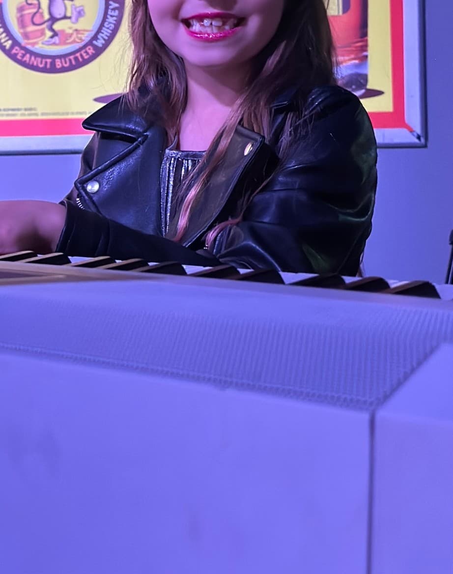 Piano Student at Lesson